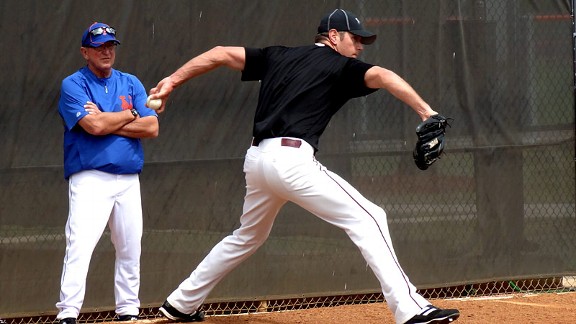 Port St. Lucie, FL - at 39 years old an attempted comeback as a sidearm pitcher. At one point PC Dan Warthen, who I had in DET in 99-01, made me switch baseballs because my sinker was moving so much he thought I scuffed the ball. The Mets did not sign me then but they did a couple of months later. After I threw this bullpen I stopped a gas station right outside the ballpark, put some ice on my shoulder and drove 10 straight hours home to Atlanta. 